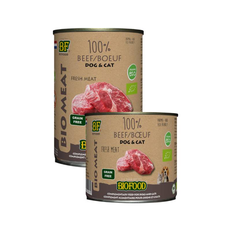Biofood Organic 100% Rind - Hund & Katze - 12 x 200 g von Biofood