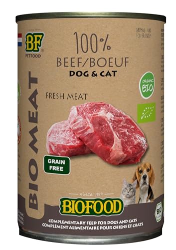 Biofood Organic 100% Rind - Hund & Katze - 12 x 400 g von Biofood