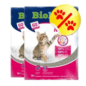 2 x Biokats Micro Fresh 14 l Katzenstreu mit Sommerduft mit feiner Körnung von Biokat's