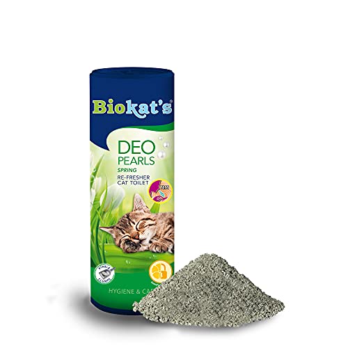 Biokat's Deo Pearls Spring - Streuzusatz mit Duft für Frische und feste Klumpen in der Katzentoilette - 6 Dosen (6 x 700 g) von Biokat's