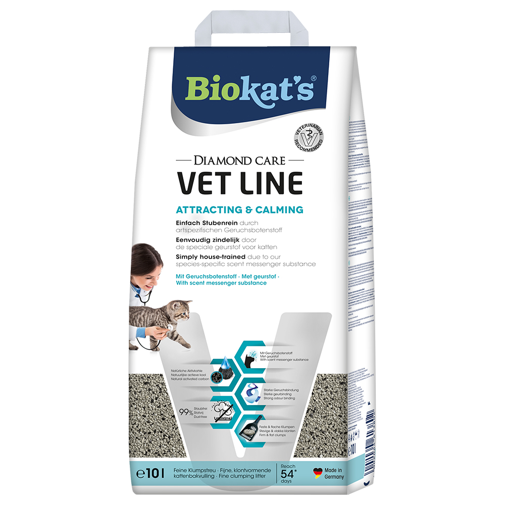 Biokat´s Diamond Care Vet Line Attracting & Calming Katzenstreu - Sparpaket 2 x 10 l von BioKat's