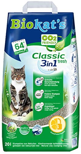 Gimborn Biokat's Classic fresh 3in1 mit Duft - Klumpende Katzenstreu mit 3 unterschiedlichen Korngrößen - 1 Sack (1 x 20 L) von Biokat's