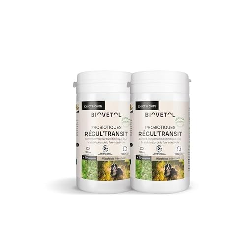 Biovetol - Probiotikum – Tabletten Regul'Transit – Nahrungsergänzungsmittel speziell für Transit (Hund, 2 Stück) von Biovetol