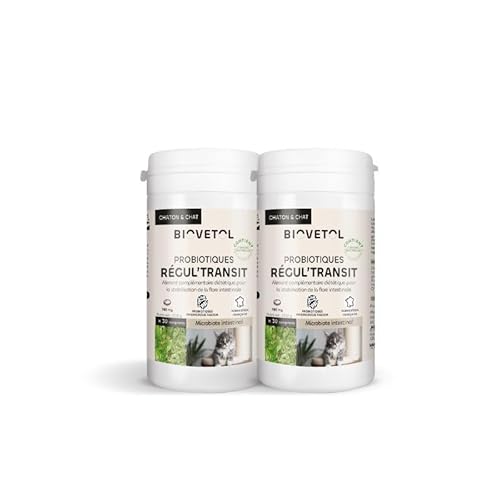 Biovetol - Probiotisch – Tabletten Regul'Transit – Nahrungsergänzungsmittel speziell für Transit (Katze, 2 Stück) von Biovetol