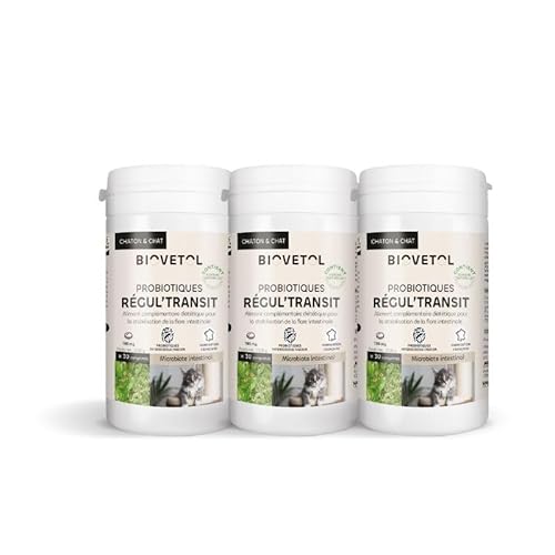 Biovetol - Probiotisch – Tabletten Regul'Transit – Nahrungsergänzungsmittel speziell für Transit (Katze, 3 Stück) von Biovetol