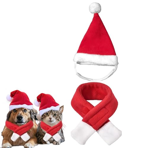 Katzen Hunde Weihnachtskostüm,Haustier Weihnachtsmütze und Schal Kleidung,Weiß Dicker Fellrand Weihnachtskostüm,Lustig Deko Weihnachts Outfit Geschenk,für Klein Hund Katze Weihnachts Outfit Geschenk Katzen Hunde Weihnachtskostüm,Haustier Weihnachtsmütze und Schal Kleidung,Weiß Dicker Fellrand Weihnachtskostüm,Lustig Deko Weihnachts Outfit Geschenk,für Klein Hund Katze Weihnachts Outfit Geschenk von Bipl
