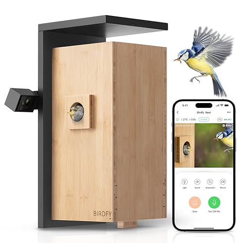 Birdfy Bambus Nistkasten mit Dual Kamera 1080P von Birdfy
