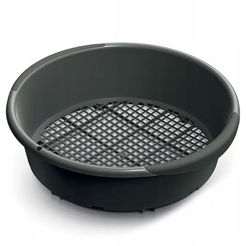 BirnePower Gartensieb Steinsieb Erdsieb Rund Schüttelsieb Schuttsieb aus Kunststoff Siebkorb Ø 37 cm Masche 10mm von BirnePower