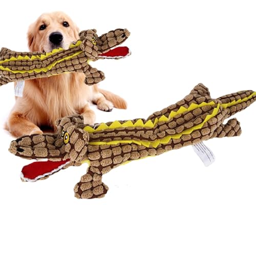 Birtern Quietschendes Hundespielzeug, Plüsch-Kauspielzeug für Hunde | Unzerstörbarer robuster Krokodil-Quietschplüsch | Unzerstörbar und robust, süßes Stofftier für Aggressive Kauer, Katzen, Hunde, von Birtern