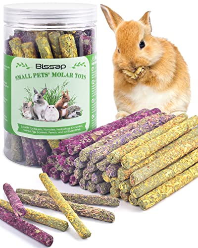 Bissap - 36 Kaustäbchen für Kaninchen, Kauspielzeug mit gemischten natürlichen Blumen, Rosen, Chrysanthemen und Vergissmeinnicht von Bissap