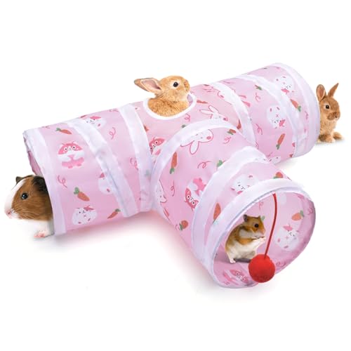 Bissap Kaninchentunnel, zusammenklappbarer Hasentunnel und Schlauch, 3 Möglichkeiten, Haustierversteck mit 1 Spielball für Innenkätzchen, Zwergkaninchen, Kaninchen, Meerschweinchen, Chinchillas, Bissap Kaninchentunnel, zusammenklappbarer Hasentunnel und Schlauch, 3 Möglichkeiten, Haustierversteck mit 1 Spielball für Innenkätzchen, Zwergkaninchen, Kaninchen, Meerschweinchen, Chinchillas, von Bissap