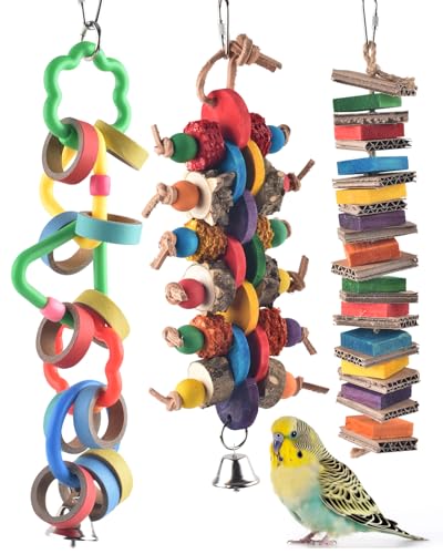 Bissap Kauspielzeug für Vögel, mehrfarbig, Bagel, Kaskade, Vogel, Papageien, Spielzeug, Beißpapier, Pappe, olympische Ringe, Spielzeug für Amazonas-Nymphensittiche, Kakadus, Aras und ähnlich große Bissap Kauspielzeug für Vögel, mehrfarbig, Bagel, Kaskade, Vogel, Papageien, Spielzeug, Beißpapier, Pappe, olympische Ringe, Spielzeug für Amazonas-Nymphensittiche, Kakadus, Aras und ähnlich große von Bissap