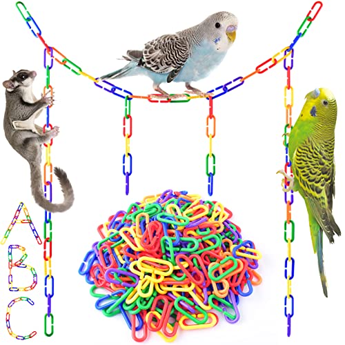 Bissap Kunststoff-Kettenglieder, Vögel, 250 Stück, gemischte Farben, Regenbogenfarben, C-Clips, Ketten, Haken, Schaukel, Kletterkäfig, Spielzeug für Zuckergleiter, Ratten, Papageien, Vögel, Bissap Kunststoff-Kettenglieder, Vögel, 250 Stück, gemischte Farben, Regenbogenfarben, C-Clips, Ketten, Haken, Schaukel, Kletterkäfig, Spielzeug für Zuckergleiter, Ratten, Papageien, Vögel, von Bissap
