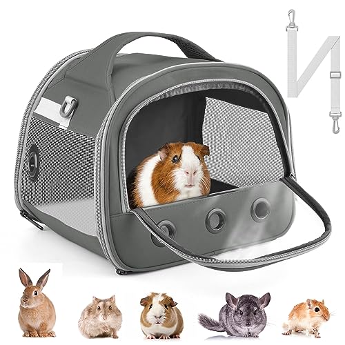 Bissap Tragetasche für Meerschweinchen, tragbare Kleintier-Tragetasche für Hamster, Chinchilla, Kaninchen, Rennmäuse, Igel, Zuckergleiter, Reise, Tragetasche – Grau Bissap Tragetasche für Meerschweinchen, tragbare Kleintier-Tragetasche für Hamster, Chinchilla, Kaninchen, Rennmäuse, Igel, Zuckergleiter, Reise, Tragetasche – Grau von Bissap