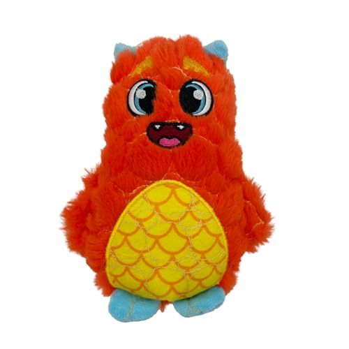 Bite Force - Langlebiges & Starkes Hundespielzeug Orange Monster mit Quietscher, Kevlar-verstärkt für aggressive Kauer von Bite Force