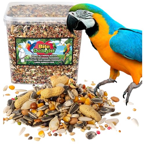 Bite & Delight 6kg Papageienfutter Großsittichfutter Futter for Grosse Papageien für Aras Amazonen Graupapageien Kakadus Vitaminreich Vogelfutter Bite & Delight 6kg Papageienfutter Großsittichfutter Futter for Grosse Papageien für Aras Amazonen Graupapageien Kakadus Vitaminreich Vogelfutter von Bite & Delight