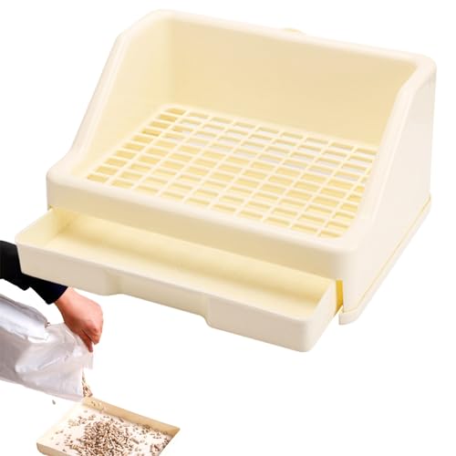 Bitong Katzentoilette für kleine Haustiere, kleine Bettwäschebox - Töpfchentrainer-Box, Pfannentablett für kleine Haustiere mit Gitter - Kleintier-Katzentoilette, Hasentoiletten-Katzentoilette, kleine Bitong Katzentoilette für kleine Haustiere, kleine Bettwäschebox - Töpfchentrainer-Box, Pfannentablett für kleine Haustiere mit Gitter - Kleintier-Katzentoilette, Hasentoiletten-Katzentoilette, kleine von Bitong