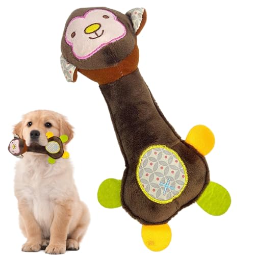 Bitong Quietschendes Hundespielzeug mit Quietschelement, interaktives Hundespielzeug, Cartoon-Affe, Hirsch, weiches Quietschspielzeug für Hundespaß und Zahnreinigung Bitong Quietschendes Hundespielzeug mit Quietschelement, interaktives Hundespielzeug, Cartoon-Affe, Hirsch, weiches Quietschspielzeug für Hundespaß und Zahnreinigung von Bitong