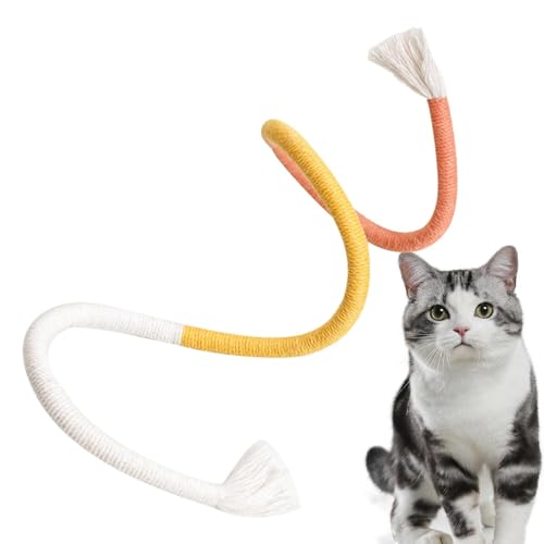 Bitong Schnurspielzeug für Katzen - Baumwollschnur, interaktives Kätzchenspielzeug für die Nacht | Katzenzubehör für den Innenbereich für Schlafzimmer, Arbeitszimmer, Wohnzimmer, Katzenhaus, Tierheim von Bitong