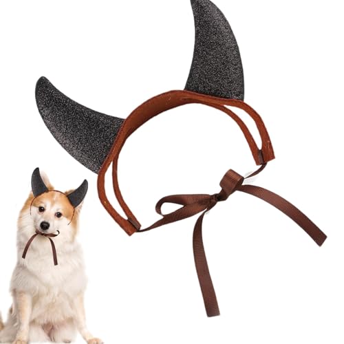 Hund Teufelshörner | Filz Haustier Teufelshörner - Tragbare leichte Haustier Kopfbedeckung, niedliche Hundekostüme für Partys, Feiern, Karneval von Bitong