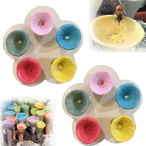 Bivwopei 10 x Bieneninsekten-Trinkbecher, Bienenbecher, bunte Bienen-Insekten-Trinkbecher, für Gartendekoration von Bivwopei