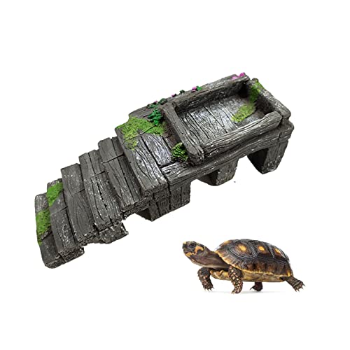 Bivwopei Schildkrötenrampe, Korb, Reptilienversteck Höhlen, Schildkrötenrampe, Kletterleiter, für Schildkröten, Reptilien, Amphibien Bivwopei Schildkrötenrampe, Korb, Reptilienversteck Höhlen, Schildkrötenrampe, Kletterleiter, für Schildkröten, Reptilien, Amphibien von Bivwopei
