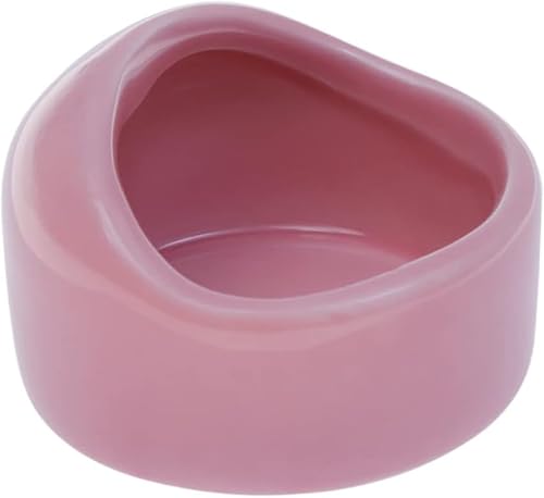 Hamsternapf, Hamster-Futternapf, kausichere Keramik-Hamsterschüssel, Wassernapf für Hamster, Rennmäuse, Chinchilla (Rosa) von Bivwopei
