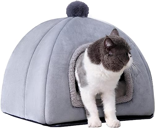 Haustierhaus, Katzenbetten, Outdoor-Katzenhaus, Unterschlupf für streunende Katzen, faltbares Katzenhaus für den Außenbereich, warme Katzenhäuser (L) von Bivwopei