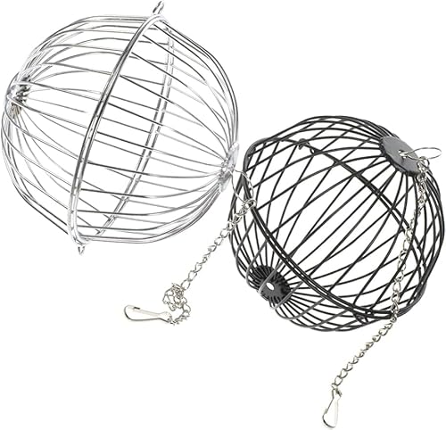Heu-Futterball, Heukäfig zum Aufhängen, für Hamster, Heu-Rack-Ball, hängende Ball-Futterstation, Spielzeug, für Hasenhamster, 2 Stück von Bivwopei