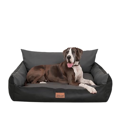 Bjird Hundebett Grosse Hunde Wasserdicht - Hundedecke Sofa, Hundebett Mittelgroße Hunde - Joker Waschbares Hundesofa mit Herausnehmbarem Kissen - Oeko-Tex Hundekissen Dog Bed 132x106 cm Graphit XXXL von Bjird