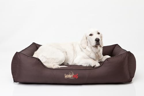 Bjird Hundebett - Hundekorb für kleine mittelgroße & große Hunde - Hundekissen - Hundesofa - Bezug abnehmbar und waschbar - Comfort - Größe: L - Dunkelbraun von Bjird