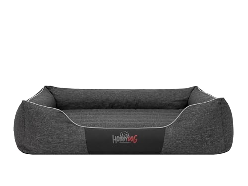 Bjird Hundebett - Hundekorb für kleine mittelgroße & große Hunde - Hundekissen - Hundesofa - Bezug abnehmbar und waschbar - Comfort - Größe: L - Schwarz Kunstleinen Bjird Hundebett - Hundekorb für kleine mittelgroße & große Hunde - Hundekissen - Hundesofa - Bezug abnehmbar und waschbar - Comfort - Größe: L - Schwarz Kunstleinen von Bjird