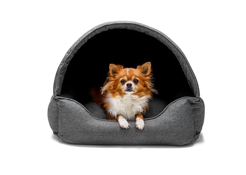 Bjird Hundebett & Hundehütte in einem - Hundehaus mit Dach für kleine und mittelgroße Hunde - Hundehöhle - Hundebox - Hundesofa - Bezug abnehmbar & waschbar - stabiles Hundekorb - 60x 47 cm Bjird Hundebett & Hundehütte in einem - Hundehaus mit Dach für kleine und mittelgroße Hunde - Hundehöhle - Hundebox - Hundesofa - Bezug abnehmbar & waschbar - stabiles Hundekorb - 60x 47 cm von Bjird