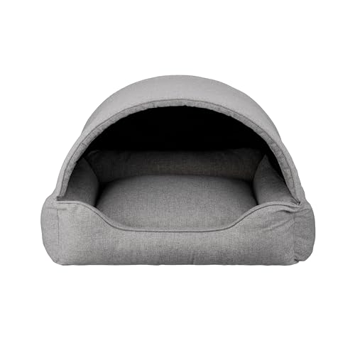 Bjird Hundebett & Hundehütte in einem - Hundehaus mit Dach für kleine und mittelgroße Hunde - Hundehöhle - Hundebox - Hundesofa - Bezug abnehmbar & waschbar - stabiles Hundekorb - 82x58 cm von Bjird