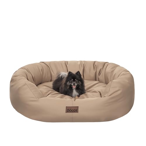Bjird Oval Hundebett Grosse Hunde Wasserdicht - Hundedecke Sofa, Hundebett Mittelgroße Hunde - Waschbares Hundesofa - Oeko-Tex Hundekissen Dog Bed 75x60 cm Beige L von Bjird