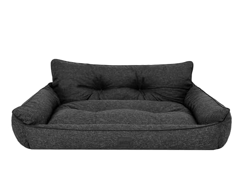 Bjird Hundebett - Hundekorb für kleine mittelgroße & große Hunde - Hundekissen - Hundesofa - EInfach zu reinigen - Joker Gesteppt - Größe: S: 64 x 49 cm - Schwarz Kunstleinen Bjird Hundebett - Hundekorb für kleine mittelgroße & große Hunde - Hundekissen - Hundesofa - EInfach zu reinigen - Joker Gesteppt - Größe: S: 64 x 49 cm - Schwarz Kunstleinen von Bjird