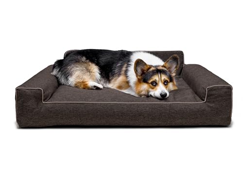 Bjird Hundebett - Hundekorb für kleine mittelgroße & große Hunde - Hundekissen - Hundesofa - Bezug abnehmbar und waschbar - Glamour New - Größe: L: 98 x 66 cm - Braun Inari Bjird Hundebett - Hundekorb für kleine mittelgroße & große Hunde - Hundekissen - Hundesofa - Bezug abnehmbar und waschbar - Glamour New - Größe: L: 98 x 66 cm - Braun Inari von Bjird