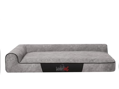 Bjird Hundebett - Hundekorb für kleine mittelgroße & große Hunde - Hundekissen - Hundesofa - Bezug abnehmbar und waschbar - Best - Größe: 115 x 80 x 18 cm [Größe: L] - Asche von Bjird