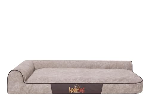 Bjird Hundebett - Hundekorb für kleine mittelgroße & große Hunde - Hundekissen - Hundesofa - Bezug abnehmbar und waschbar - Best - Größe: 115 x 80 x 18 cm [Größe: L] - Beige von Bjird