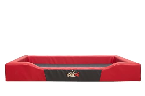 Bjird Hundebett - Hundekorb für kleine mittelgroße & große Hunde - Hundekissen - Hundesofa aus Kunstleder - Bezug abnehmbar und waschbar - Deluxe - Größe: S - Rot Bjird Hundebett - Hundekorb für kleine mittelgroße & große Hunde - Hundekissen - Hundesofa aus Kunstleder - Bezug abnehmbar und waschbar - Deluxe - Größe: S - Rot von Bjird
