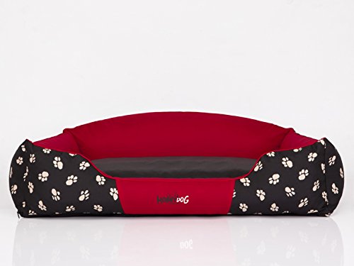 Bjird Hundebett - Hundekorb für kleine mittelgroße & große Hunde - Hundekissen - Hundesofa - Bezug abnehmbar und waschbar - Königliche - Größe: S - Rot Bjird Hundebett - Hundekorb für kleine mittelgroße & große Hunde - Hundekissen - Hundesofa - Bezug abnehmbar und waschbar - Königliche - Größe: S - Rot von Bjird