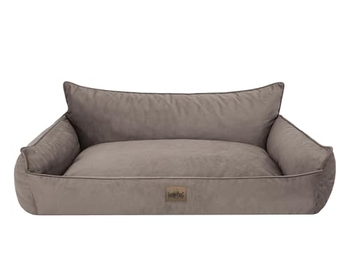 Bjird Hundebett - Hundekorb für kleine mittelgroße & große Hunde - Hundekissen - Hundesofa - Bezug abnehmbar und waschbar - Joker - Größe: XL/XXL: 132 x 106 cm - Braun Fancy von Bjird