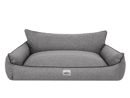 Bjird Hundebett - Hundekorb für kleine mittelgroße & große Hunde - Hundekissen - Hundesofa - Bezug abnehmbar und waschbar - Joker - Größe: S: 64 x 49 cm - Graphit Kunstleinen Bjird Hundebett - Hundekorb für kleine mittelgroße & große Hunde - Hundekissen - Hundesofa - Bezug abnehmbar und waschbar - Joker - Größe: S: 64 x 49 cm - Graphit Kunstleinen von Bjird