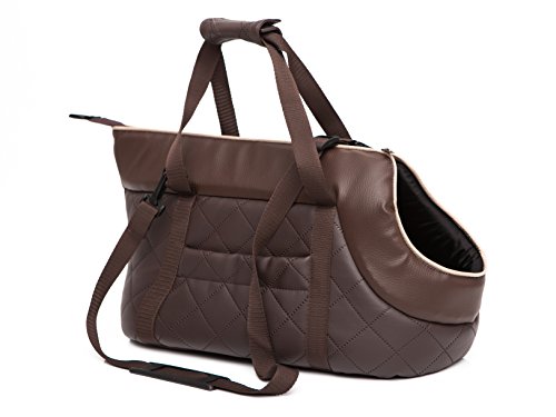 Hundetragetasche aus Kunstleder – Hundetransporttasche für kleine Hunde und Katzen bis 8 kg - praktische Transporttasche - Hundetasche - 30 x 58 x 32 cm - Braun Hundetragetasche aus Kunstleder – Hundetransporttasche für kleine Hunde und Katzen bis 8 kg - praktische Transporttasche - Hundetasche - 30 x 58 x 32 cm - Braun von Bjird