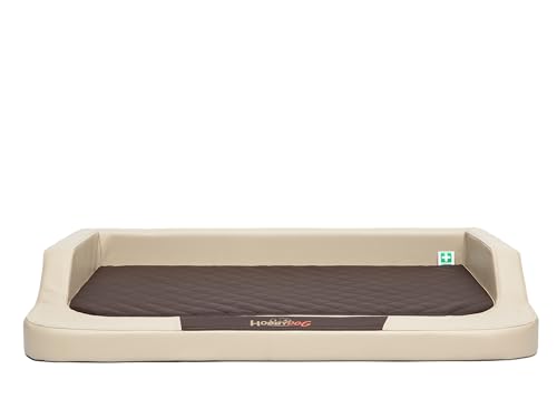 Hundebett für kleine, mittelgroße und Grosse Hunde - orthopädische Hundesofa mit Memory Foam - Ergonomisches Hundekissen - Hundeliegen aus Kunstleder - Bezug abnehmbar & waschbar - L - Beige/Braun Hundebett für kleine, mittelgroße und Grosse Hunde - orthopädische Hundesofa mit Memory Foam - Ergonomisches Hundekissen - Hundeliegen aus Kunstleder - Bezug abnehmbar & waschbar - L - Beige/Braun von Bjird