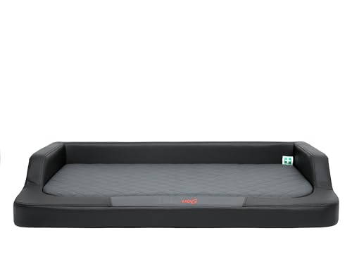 Hundebett für kleine, mittelgroße und Grosse Hunde - orthopädische Hundesofa mit Memory Foam - Ergonomisches Hundekissen - Hundeliegen aus Kunstleder - Bezug abnehmbar & waschbar - L - Schwarz/Grau Hundebett für kleine, mittelgroße und Grosse Hunde - orthopädische Hundesofa mit Memory Foam - Ergonomisches Hundekissen - Hundeliegen aus Kunstleder - Bezug abnehmbar & waschbar - L - Schwarz/Grau von Bjird
