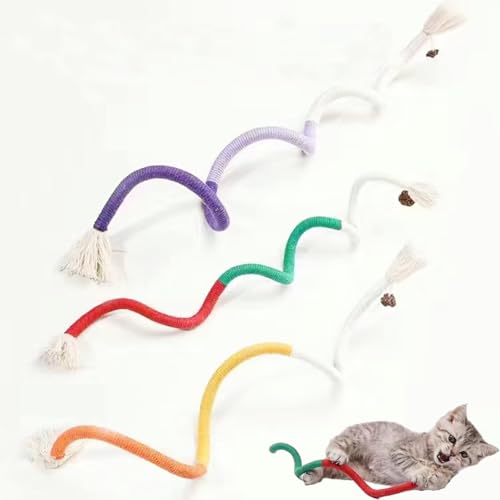 3 Pcs Cat Chew Toy, 70cm Catnip Toy Bite Rope Cat Chew Sticks, Kitten Tething Chew Toy Rope, Interactive Cat Toy for Indoor Cats, Natural Cat Chew Toy Teeth Cleaning, Catnip Toys for Cats 3 Pcs Cat Chew Toy, 70cm Catnip Toy Bite Rope Cat Chew Sticks, Kitten Tething Chew Toy Rope, Interactive Cat Toy for Indoor Cats, Natural Cat Chew Toy Teeth Cleaning, Catnip Toys for Cats von Bkemkri