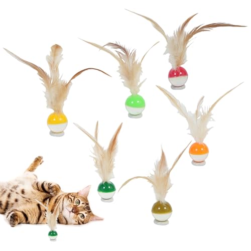 Bkljkf Federball Für Katze - Frucht Design Interaktiver Ball | 6 Stück, Lustiges Haustierzubehör Für Spielen Werfen Springen Indoor-Aktivitäten Bkljkf Federball Für Katze - Frucht Design Interaktiver Ball | 6 Stück, Lustiges Haustierzubehör Für Spielen Werfen Springen Indoor-Aktivitäten von Bkljkf