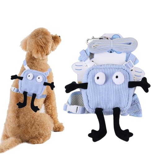 Bkljkf Hundegeschirr mit Rucksack, Rucksackgeschirr für Hunde | Verstellbarer Welpengeschirr-Rucksack - Leichtes Hundegeschirr mit wasserdichtem Rucksack, für Outdoor-Wanderungen oder tägliche Bkljkf Hundegeschirr mit Rucksack, Rucksackgeschirr für Hunde | Verstellbarer Welpengeschirr-Rucksack - Leichtes Hundegeschirr mit wasserdichtem Rucksack, für Outdoor-Wanderungen oder tägliche von Bkljkf