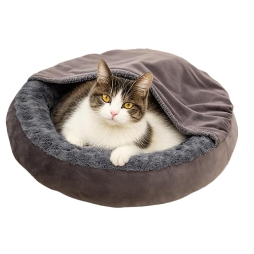 Bkljkf Katzenbetten | Donut beruhigendes Hundebett | Warmes Donut-förmiges rundes Bett für Welpen und Kitten beruhigend Winter Outdoor Reise kleine Haustiere Bkljkf Katzenbetten | Donut beruhigendes Hundebett | Warmes Donut-förmiges rundes Bett für Welpen und Kitten beruhigend Winter Outdoor Reise kleine Haustiere von Bkljkf